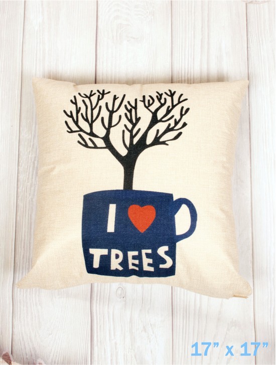 Tree Print Cushion & Filler (Duo-Sided)